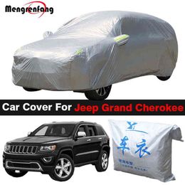 Outdoor Auto Cover Voor Jeep Grand Cherokee SUV Anti-Uv Zonnescherm Regen Sneeuw Bescherming Cover Stofdicht H2204252469