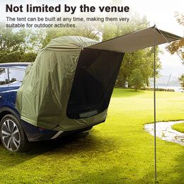 Buitenauto -kofferbak Tent Camping Picnic Achter Luifelverlenging SunshineProof Rainproof 240419