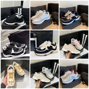 Zapatillas de correr para mujer de diseñador informal al aire libre zapatillas reflectantes de cuero de ante Vintage y zapatillas de deporte para hombre moda Derma