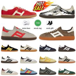 Outdoor Casual schoenen Handbal Spezia schoenen Sneakers Men Women Designer Trainers Silver Metallic Black Yellow Gum Vintage Platform Loafers Wales Bonner Shoe Dhgate