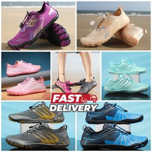 Chaussures décontractées d'extérieur Sandal Waters Shoes Mans Womens Beach Aqua Shoes Séchage rapide Pieds nus Randonnée Wading Baskets Natation EUR 35-46 chaussette douce et confortable