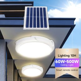 Buiten plafondlicht zonnepaneel op afstand bedieningslichten krachtige zonnelamp woonkamer dimable 110/220V plafondlamp daglicht