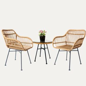 Buitenstoelen Rattan Kitchen Moderne minimalistische vrijetijds Noordscheiding voor keukenontwerpster tuinstoel set balkon patio meubels