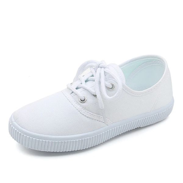 Chaussures d'extérieur en toile blanche pour enfants, chaussures d'été respirantes et décontractées pour bébés garçons et filles, chaussures de marche antidérapantes, baskets de Sport solides pour la danse