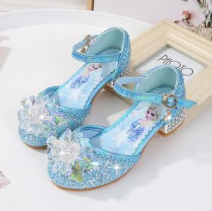 Outdoor Children's High Heel Princess Party Schoenen Zomer Nieuwe Girls Sandalen Baby Children's Shoes Little Girl Crystal Shoes