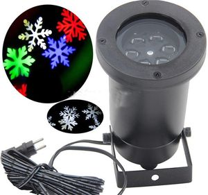 Outdoor Kerstmis Sneeuwvlok LED-verlichting Wit RGB Laser Lichtgazon Lamp voor Tuin Verlichting Vakantiedecoratie