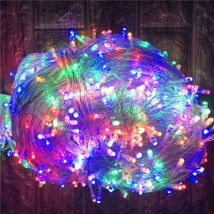 Outdoor Christmas lighting 100M 50M LED String Lights Street Garland Decoration for Home House Garden Street Xmas Wedding Party 201127