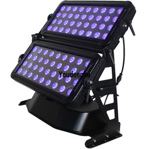 Outdoor City Color LED Flood light 72x18W RGBWA UV 6in1 Double heads Waterproof LED Wall Washer Light