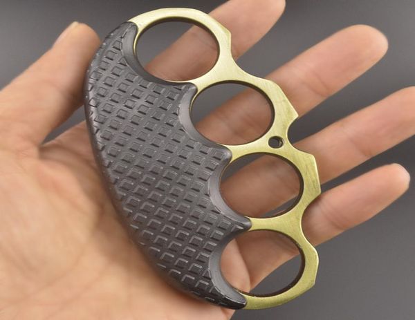 Abrazadera al aire libre Antideslizante Metal Dedo Tigre Seguridad Defensa Cuatro Dedos Nudillo Equipo de autodefensa Pulsera EDC Pulsera Herramienta HW3106892