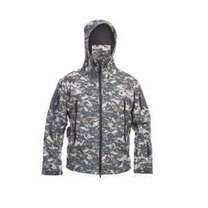 Vêtements d'extérieur peau de requin costume chaud manteaux de camouflage hommes automne hiver coquille souple imperméable coupe-vent manteaux polaires E66q #