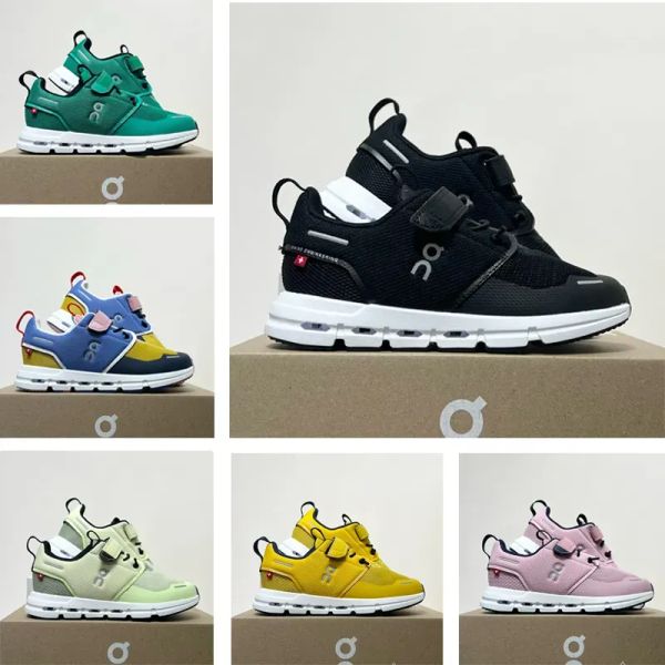 Cloud Outdoor Kids on Shoes Toddlers Sneakers blanc Lucky Green All Black Midnight Navy University Gold Hyper Royal Boys Girls Designer Ki