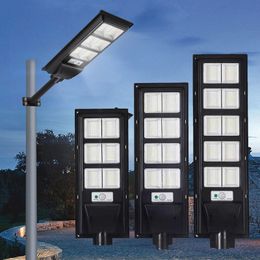 Outdoor Commercial 400W 500W 600W LED Solar Street Light IP67 DUSK-TO-DAWN ROIDS LAMP POLE CRESTECH168