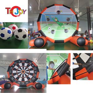 Activités de plein air commerciales pvc deux côtés jeux de fléchettes gonflables jeu de carnaval de fléchettes de football pour adultes et enfants