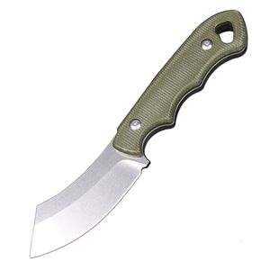 Extérieur personnalisé personnalisé de haute qualité 14c28n acier classique Handle de lin EDC Blade fixe chasse à l'outil d'autodéfense Couteau K gaine