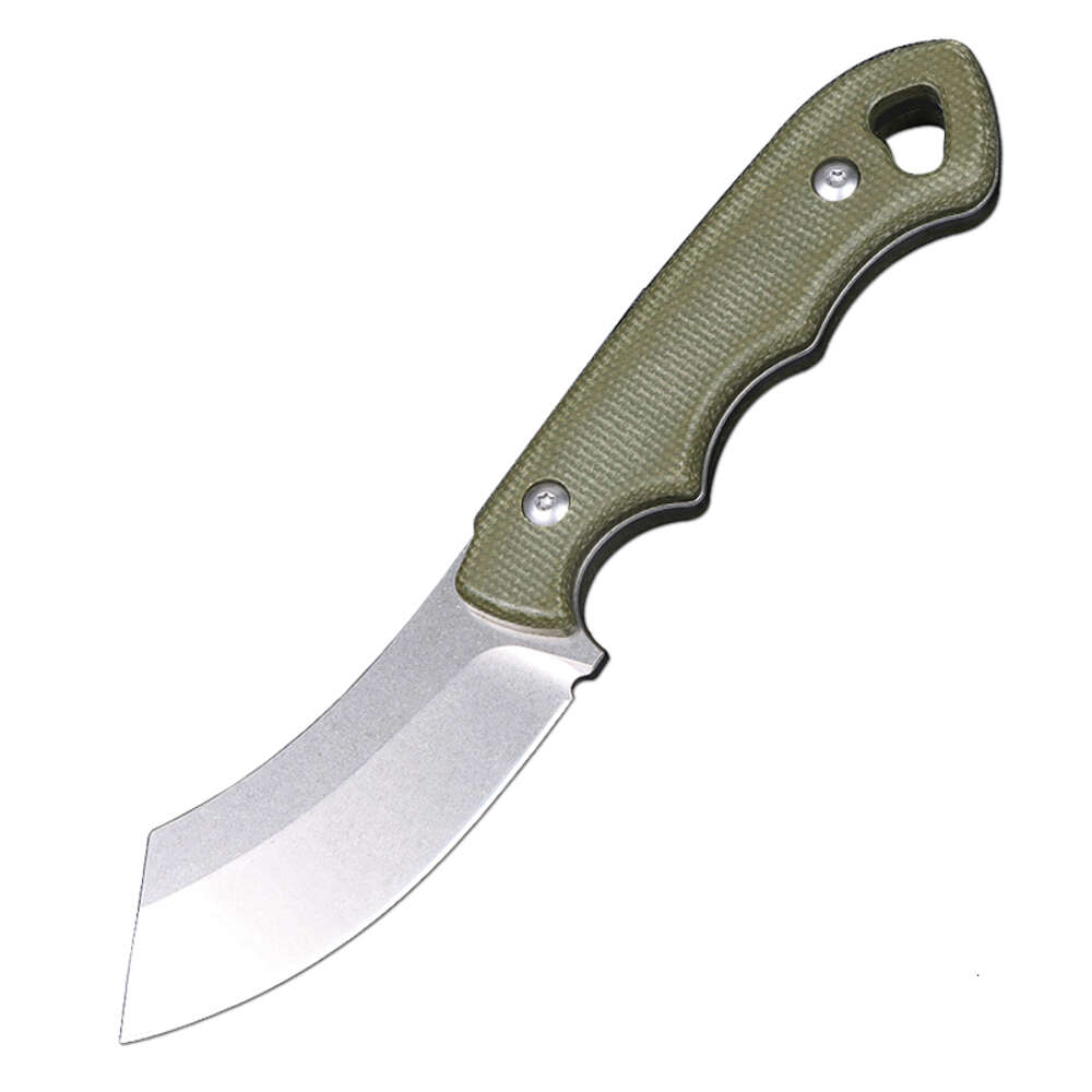 Outdoor Custom High Quality 14c28n Steel Classic Linen Handle EDC Fixed Blade Hunting Self-defense Tool Knife Belt K Sheath