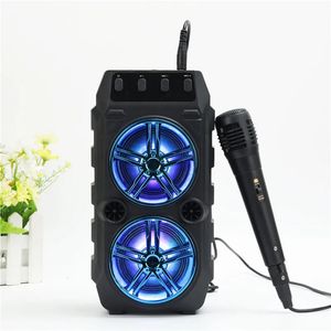 Danseur extérieur étanche sans fil Bluetooth Ser Home cinéma Portable karaoké stéréo musique Support FM carte SD Microphone 240126