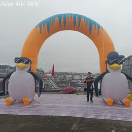 Décoration extérieure 6m W 20ft large Penguin Penguin Arch Entertainment Animal Archway Entrance pour zoo ou location d'entreprise