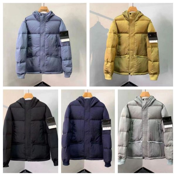 Insignia de diseñador al aire libre Chaqueta con cremallera Estilo suelto Otoño / Invierno para hombre Top Oxford Chaquetas de plumón High Street Stones Island Ropa Abrigos