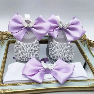 Outdoor Dollbling Gepersonaliseerde Engelenvleugels Kerst Verjaardag Perfecte Baby Shower Geschenken Strass Glitter Schoenen Doop Gratis Hoofdband