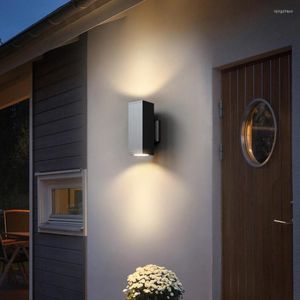 Outdoor E27 Wall Lamp Dubbele kop enkel balkon buitenkant naar beneden Spotlight Courtyard Pillar Villa waterdicht LP-147