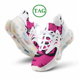 Zapatos para correr elásticos al aire libre Hombres Mujeres Moda todos los colores del arco iris personalizados ligeros transpirables para mujer para hombre entrenador zapatillas deportivas H10