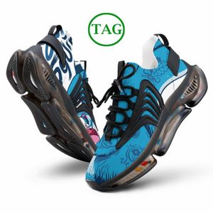 Zapatos para correr elásticos al aire libre Hombres Mujeres Moda todos los colores del arco iris personalizados ligeros transpirables para mujer para hombre entrenador zapatillas deportivas T3