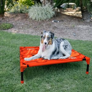 Lit pour chien de refroidissement surélevé extérieur, lit pour animaux de compagnie pour petits chiens moyens, hamac portable pour chien pour le camping