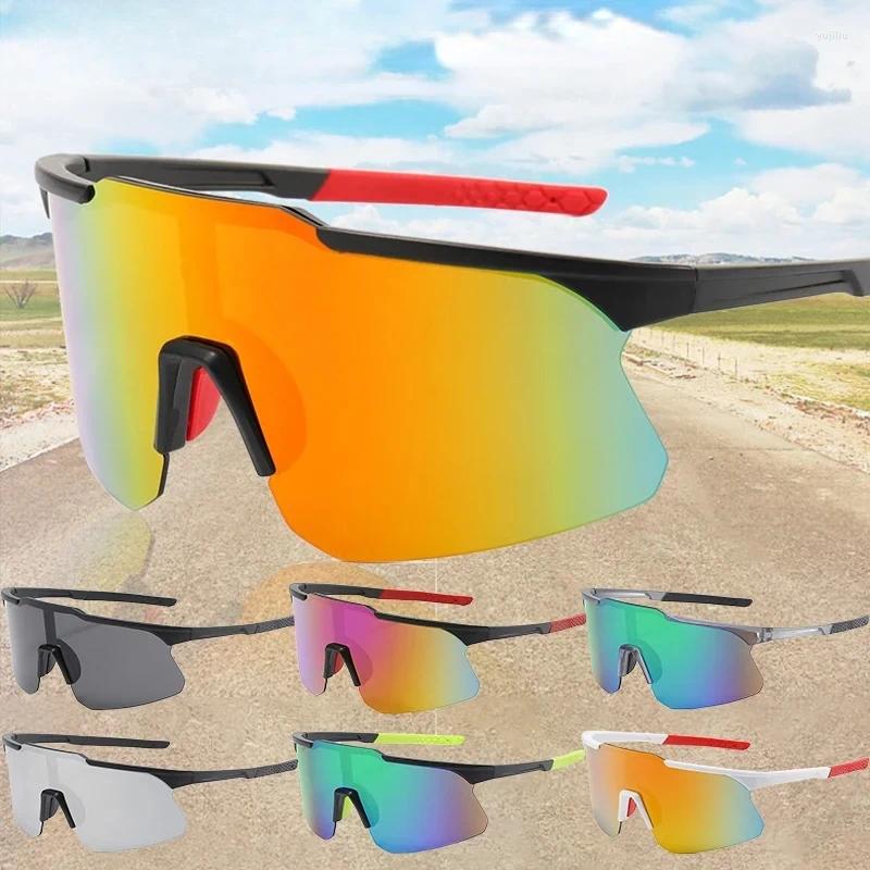 Utomhusglasögon 10 färger stora ram solglasögon för män kvinnor som kör anti-uv solglasögon klättring fiske cykling uv400