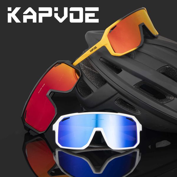 Lunettes de plein air 2023 Lunettes de cyclisme pour homme équitation Sports de plein air Lentille polarisée Vitesse sur route Vélo VTT Vélo Cycl Lunettes de soleil UV400 Protection P230518