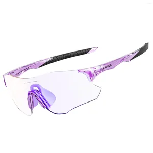 Lunettes de plein air 2024 Kapvoe rouge Pochromic lunettes de soleil de course sport pour hommes bleu marathon lunettes de cyclisme lunettes de vélo de montagne