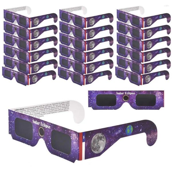 Gafas al aire libre 50/100 PCS Gafas de eclipse solar Filtro UV Seguridad Equipo de visión solar Protección infrarroja