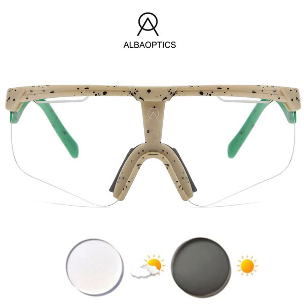 Lunettes de plein air Albaoptics Pochromic Lunettes de cyclisme Hommes Alba Optics Lunettes de vélo Lunettes de vélo Femmes Lunettes de soleil de sport Alba Delta 230607