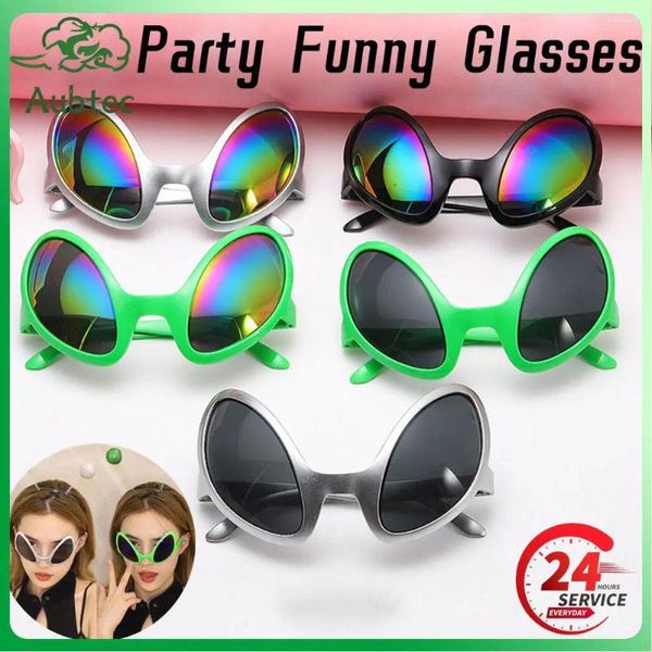 Lunettes d'extérieur lunettes Alien lunettes de soleil drôles pour hommes fête respectueux de l'environnement accessoires d'halloween faveurs