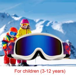 Outdoorbrillen Kinderskibrillen Dubbele lagen lens Antifog Wintersport Skibril Kinderen Sneeuw Snowboardbril voor kinderen 312 Jongen meisje 230926