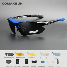 Gafas al aire libre COMAXSUN Gafas de ciclismo polarizadas profesionales Gafas de bicicleta Deportes al aire libre Gafas de sol de bicicleta UV 400 con 5 lentes TR90 2 Estilo 230927