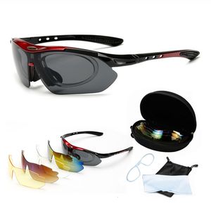 Lunettes de plein air Lunettes de cyclisme Hommes Femmes Sports Lunettes de soleil Lunettes VTT Route Antireflet Équitation Vélo Protection 5 Lentilles 230222