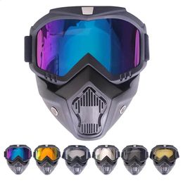 Lunettes de plein air Lunettes de soleil de cyclisme Lunettes de motocross Masques coupe-vent Protection complète du visage Protection UV pour lunettes de casque de ski 231118