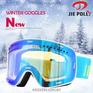 Lunettes extérieures Double couche lunettes de Ski magnétiques lentille Ski Anti-buée UV400 Snowboard hommes femmes lunettes 230925