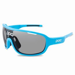 Gafas al aire libre Polarización explosiva Cambio de color 5 lentes Marco completo Gafas de ciclismo Set Trend All-match