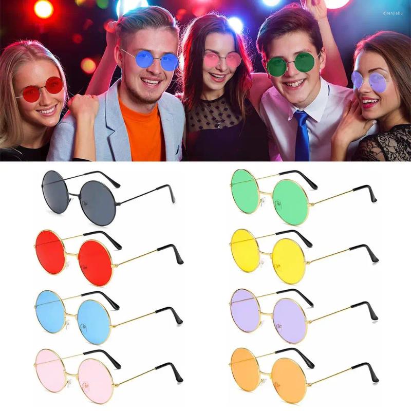 Outdoor Eyewear Fashion Party Hippie Metal Sunglasses Round Circle Glasses