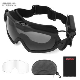 Lunettes d'extérieur FMA Airsoft Régulateur Lunettes avec Ventilateur Version Mise À Jour Anti-Brouillard Tactique Paintball Sécurité Lunettes de Protection des Yeux l230925