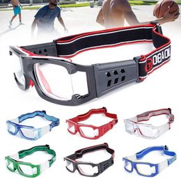 Lunettes d'extérieur impacts de basket résistants aux lunettes de basket avec boîte de rangement verres de sport extérieur bicycle de foot