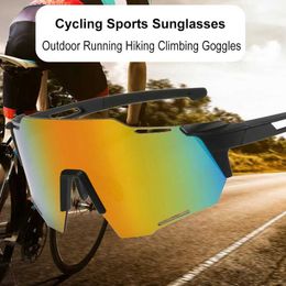 Eyewear extérieure JSJM Nouveaux lunettes de soleil à vélo pour hommes Sports à l'épreuve du vent et aux lunettes de poussière Highway Mountain Cycling Running UV400 GAFASQ240514