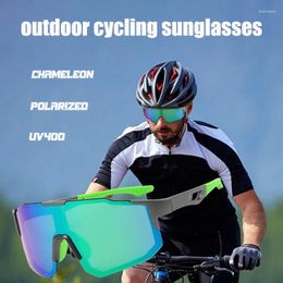 Lunettes extérieures JSJM lunettes de soleil polarisées lunettes caméléon pêche cyclisme conduite sport hommes lunettes de soleil unisexe UV400