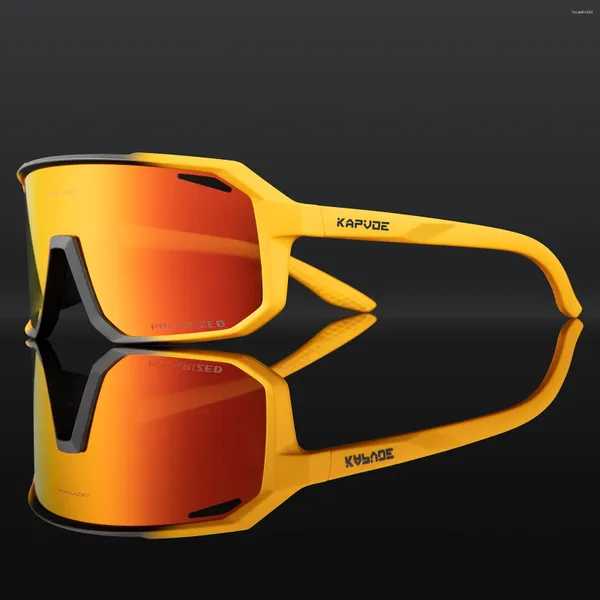 Lunettes extérieures Kapvoe lunettes de cyclisme hommes lunettes de soleil vtt UV400 polarisées cadre de myopie intégré lunettes de vélo sport