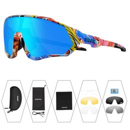 Lunettes de plein air Kapvoe lunettes de cyclisme polarisées 5 lentilles lunettes de soleil de vélo Uv400 femmes hommes lunettes de Sport lunettes de vélo équitation Anti pêche 231204