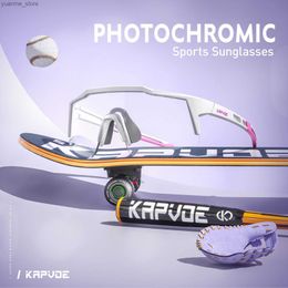 Eyewear extérieure Kapvoe Kids Photochromic Cycling Sunglasses Lunes à vélo UV400 LOCGES DE BICYLES LOCES DE VOIE EXTÉRIEUR Y240410