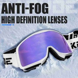 Gafas de snowboard de gafas de esquí de Kapvoe al aire libre para hombres Mujeres anti-fog lentes gafas de esquí Protección uvas de invierno gafas de deportes Y240410