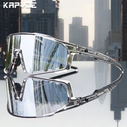 Outdoorbrillen Kapvoe UV400 Racefietsbril Brillen MTB-fietszonnebril Fietsbril Gepolariseerde herenzonnebril Dames Sportbril 231120