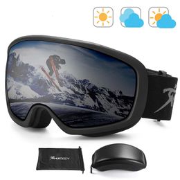 Lunettes extérieures MAXDEER Lunettes de ski Hommes Femmes Snowboard imperméable double couche antibuée Lunettes Protection UV Neige Ski Eyeware 230926